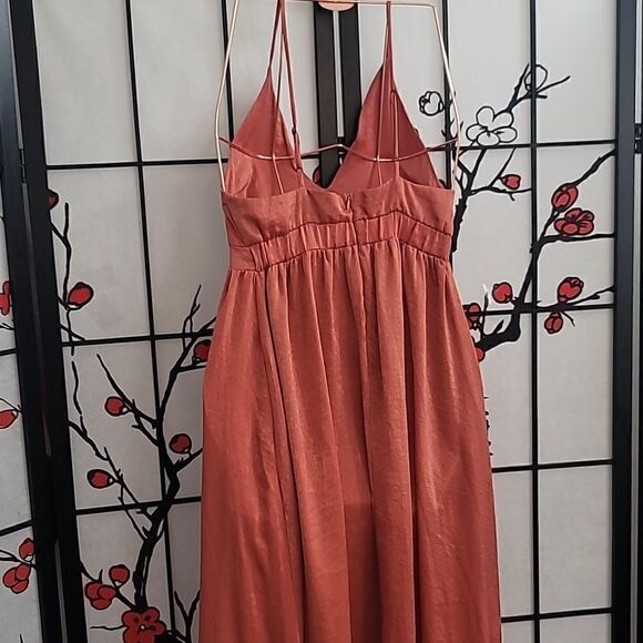 FiveSeventyFive Charmeuse V-neck Maxi Dress - Picture 9 of 14